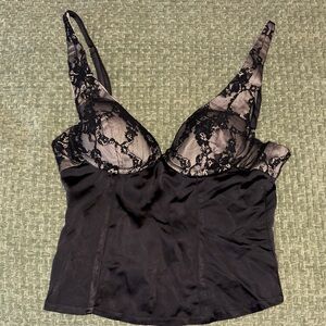 Elegant Black Lace Bustier